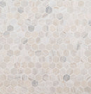 Angora Hexagon 11.75"x12" Polished Mosaic Marble Floor And Wall Tile product shot wall view