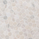 Angora Hexagon 11.75"x12" Polished Mosaic Marble Floor And Wall Tile product shot wall view 2