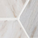 Angora Hexagon 11.75"x12" Polished Mosaic Marble Floor And Wall Tile room shot corner view