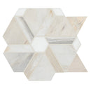 Angora Floralis 11"x12" Polished Marble Mosaic Floor and Wall Tile - MSI Collection