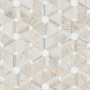 Angora Floralis 11"x12" Polished Marble Mosaic Floor and Wall Tile - MSI Collection