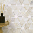 Angora Floralis 11"x12" Polished Marble Mosaic Floor and Wall Tile - MSI Collection