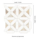 Angora Geometric 12"x12" Polished Marble Mesh Mounted Mosaic Tile - MSI Collection