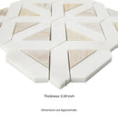 Angora Geometric 12"x12" Polished Marble Mesh Mounted Mosaic Tile - MSI Collection