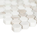 Angora Tibi 12"x12" Polished Marble Mosaic Floor And Wall Tile - MSI Collection profile view