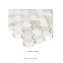 Angora Tibi 12"x12" Polished Marble Mosaic Floor And Wall Tile - MSI Collection measurement  view 2
