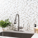 Angora Tibi 12"x12" Polished Marble Mosaic Floor And Wall Tile - MSI Collection sink view 2