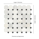 Arabescato Carrara Octagon 12" x 12" Honed Marble Mesh-Mounted Mosaic Tile 2" Octagon- MSI Collection