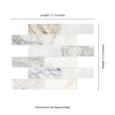 Arabescato Venato White 2"x6" Honed Marble Subway Mesh Mounted Mosaic  Tile - MSI Collection