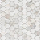 Arabescato Venato White Hexagon 10"x13" Honed Marble Mosaic Floor and Wall Tile - MSI Collection