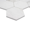 Arabescato Venato White Hexagon 10"x13" Honed Marble Mosaic Floor and Wall Tile - MSI Collection