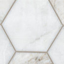 Arabescato Venato White Hexagon 10"x13" Honed Marble Mosaic Floor and Wall Tile - MSI Collection