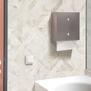 Arabescato Venato White 12"x12" Honed Mosaic Marble Floor And Wall Tile room shot bathroom view 7