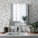 Arabescato Venato White Cube 11.73"x13.47" Honed Marble Mesh Mounted Mosaic Tile - MSI Collection