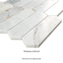 Arabescato Venato White Picket 11.73"x12" Honed Marble Mesh Mounted Mosaic Tile - MSI Collection