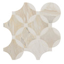 Athena Gold 10"x10" Lola Polished Marble Mosaic Floor And Wall Tile - MSI Collection profile view