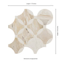 Athena Gold 10"x10" Lola Polished Marble Mosaic Floor And Wall Tile - MSI Collection measurement view