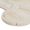 Athena Gold 10"x10" Regency Polished Marble Mosaic Floor And Wall Tile - MSI Collection profile view