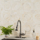 Athena Gold 10"x10" Regency Polished Marble Mosaic Floor And Wall Tile - MSI Collection basin view