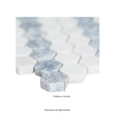 Azula Sazi 14"x11" Polished Marble Mosaic Floor And Wall Tile - MSI Collection measurement view 2