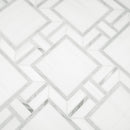 Bianco Dolomite Alana 11"x13" Polished Marble Mosaic Floor and Wall Tile - MSI Collection