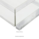 Bianco Dolomite Alana 11"x13" Polished Marble Mosaic Floor and Wall Tile - MSI Collection