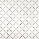 Bianco Dolomite Lola 10.25"x10.25" Polished Marble Mosaic Floor and Wall Tile - MSI Collection angle view
