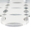 Bianco Dolomite Lola 10.25"x10.25" Polished Marble Mosaic Floor and Wall Tile - MSI Collection closeup view