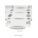 Bianco Dolomite Lola 10.25"x10.25" Polished Marble Mosaic Floor and Wall Tile - MSI Collection measurement view 2
