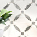 Bianco Dolomite Lola 10.25"x10.25" Polished Marble Mosaic Floor and Wall Tile - MSI Collection kitchen sink view 4