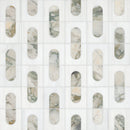 Bianco Dolomite Moderno 12"x12" Polished Marble Mosaic Floor and Wall Tile - MSI Collection