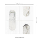 Bianco Dolomite Moderno 12"x12" Polished Marble Mosaic Floor and Wall Tile - MSI Collection