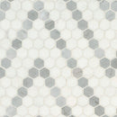 Bianco Dolomite Sazi 14"x11" Polished Marble Floor And Wall Tile - MSI Collection profile view