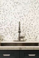 Binaco Dolomite Tibi 12"x12" Polished Marble Floor And Wall Tile - MSI Collection sink kitchen view