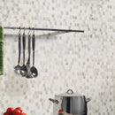 Binaco Dolomite Tibi 12"x12" Polished Marble Floor And Wall Tile - MSI Collection kitchen wall view