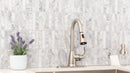 Capri Blue 12"x12" Stacked Pattern Honed Marble Mosaic Floor and Wall Tile - MSI Collection basin view