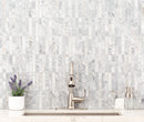 Capri Blue 12"x12" Stacked Pattern Honed Marble Mosaic Floor and Wall Tile - MSI Collection basin view 3
