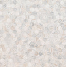 Capri Blue 11.75"x12" Hexagon Honed Marble Mosaic Tile product shot wall view