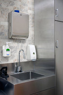 Capri Blue 11.81"x11.81" Subway Honed Marble Mosaic Tile room shot kitchen sink view