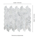 Carrara White Blanco Pattern 12"x12" Honed Marble Mesh-Mounted Mosaic Tile- MSI Collection