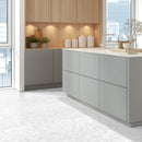 Carrara White 11.70"x12.44" Penny Round Honed Marble Floor and Wall Tile - MSI Collection room shot kitchen view 2
