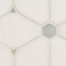 Cecily Grigio 10.83"x12.60" Polished Marble Mesh Mounted Mosaic Tile - MSI Collection product shot closeup view