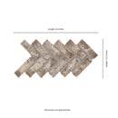Doverton Gray 10.5"x28" Clay Brick Mosaic Tile - MSI Collection product shot tile view 7