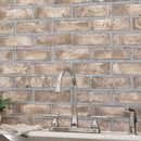 Doverton Gray 10.5"x28" Clay Brick Mosaic Tile - MSI Collection product shot sink view