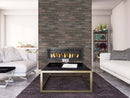 Noble red 10.5 in x 28 in clay brick SMOT-CLABRI-NOBRED2.25X7.5 mosaic sheet wall tile room shot living room view 2