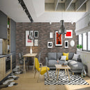 Noble red 10.5 in x 28 in clay brick SMOT-CLABRI-NOBRED2.25X7.5 mosaic sheet wall tile room shot living room view