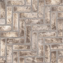 Doverton Gray 12.5"x25.5" Clay Brick Herringbone Mosaic Tile - MSI Collection product shot tile view 3