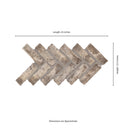 Doverton Gray 12.5"x25.5" Clay Brick Herringbone Mosaic Tile - MSI Collection product shot tile view 5