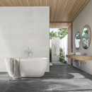 Alpine White 2.64''x7.89'' Clay Brick Tile - MSI Collection room shot bath view