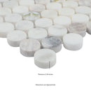 Cloudland Round Pattern 12"x12" Polished Marble Mosaic Floor and Wall Tile - MSI Collection